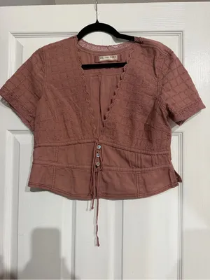 NWOT We the free riviera top size large mauve thumbnail 2