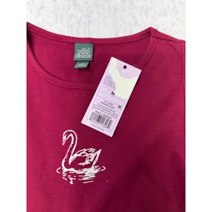 Wild Fable Burgundy Swan Graphic Tank Top Lace Side Panels‎ Womens Size M New thumbnail 2