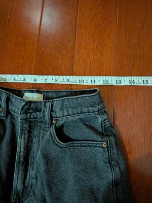 PacSun Nora Wide Leg Black Frayed Hem Jeans Size 25 thumbnail 6