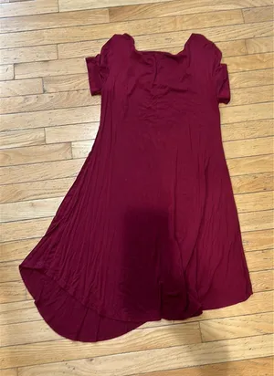 red t shirt dress thumbnail 1