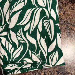 Soft Surroundings‎ Shirt Dress Steffi Linen Maxi Resort Button Up Leaf Green XL thumbnail 9