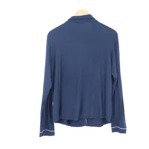 Stars Above Navy Blue Beautifully Soft Pajama Set XL Long Sleeve Top Shorts thumbnail 4