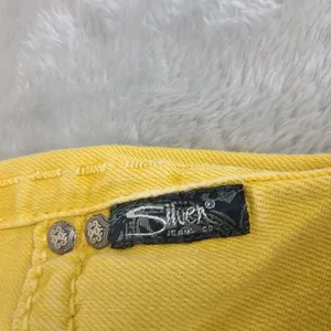 Silver Jeans Women's SUKI Skinny Jeans 26x31 Mustard‎ Yellow thumbnail 2