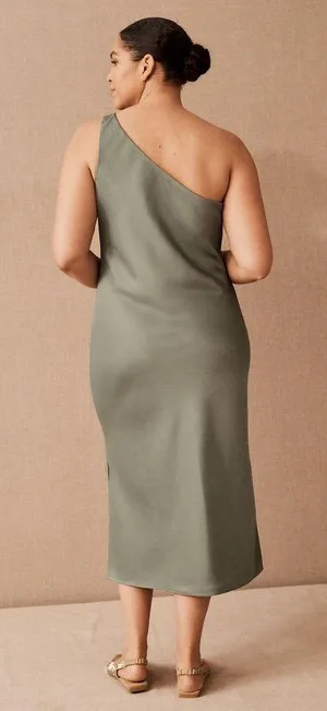 BHLDN Audrie Midi Satin Dress thumbnail 6