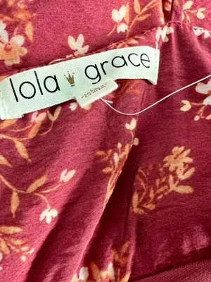 Burgundy Floral Spaghetti Strap Mini Dress thumbnail 3