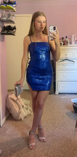 City Studios Homecoming Dress Blue thumbnail 1