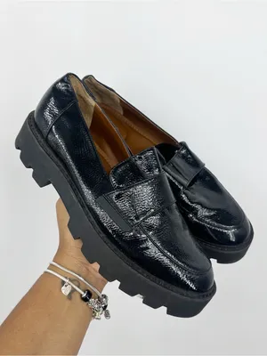 Franco Sarto Black Chunky Loafers Women's Size 8.5 Grunge Goth thumbnail 9