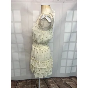 Saltwater Luxe California Gold Catherine Sleeveless Tiered Mini Dress Size Small thumbnail 10