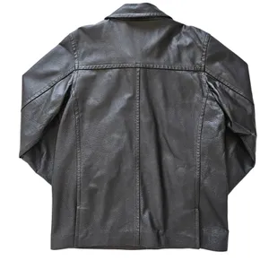 Vintage Bagatelle Leather Jacket Women's Button Front Minimalist 90s Black Sz L‎ thumbnail 10