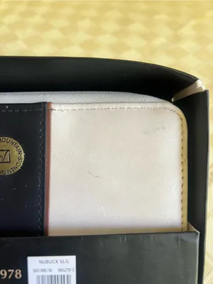 Stone Mountain Accessories White and Black Leather Wristlet with Brown Strap thumbnail 3