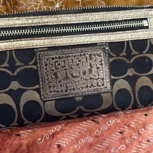 Coach Black and Gold Wristlet thumbnail 3