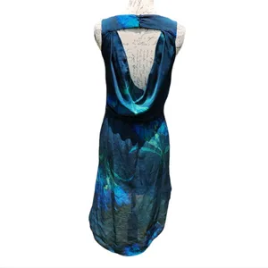 Haute Hippie 46G Sleeveless Silk Cowl Open‎ Draped Back Cocktail Dress XS thumbnail 3