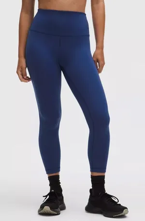 Lululemon Wunder Train crop blue 23” size 8 thumbnail 1