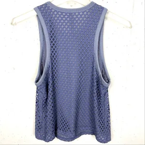 Anthropologie Mesh Tank Top Pullover Stretch Nylon Lavender Purple Size Large thumbnail 3