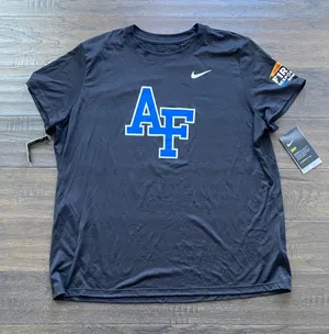 Nike Air Force T Shirt Womens Sz XXL Black Logo First Responders Bowl thumbnail 1