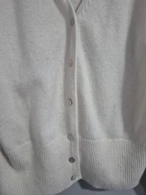 Vince sweater button up cardigan wool off white cashmere blend size small thumbnail 4