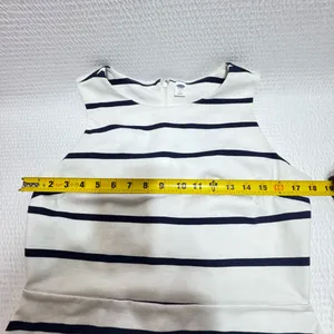 Old Navy Navy and White Striped Mini Dress thumbnail 4