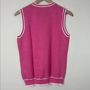 NWT Magnolia Lane Masters Women's‎ Golf Vest Knit Preppy Pink Size Medium thumbnail 4