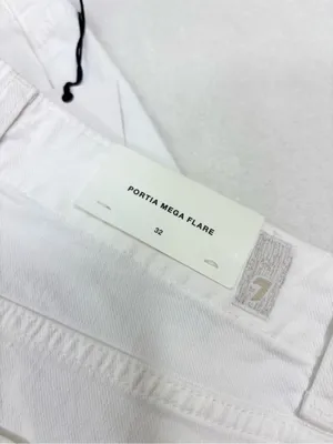 7 For All Mankind White High-Rise Button-Fly Jeans thumbnail 9