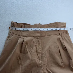 Express Womens Tan Khaki High Waisted Wide Leg Paperbag Trousers‎ 8R thumbnail 7