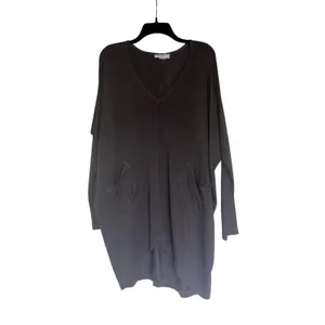 BRYN WALKER Alexis Tunic Top Mink Brown Size Small S Pockets LAGENLOOK OVERSIZED thumbnail 3