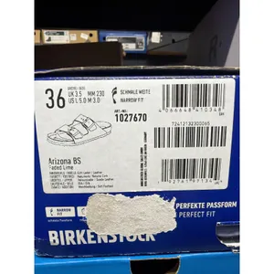 Birkenstock Women's Arizona Soft Footbed Sandals Faded Lime Size 5 US/36 EU NWB thumbnail 7