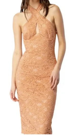 Bardot Riviera Corset Dress Size‎ XL Lace Halter Neck thumbnail 1