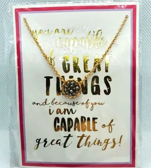 NWT Gold & Gray Colored Necklace Gold thumbnail 1