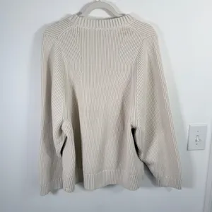 Lululemon Cotton Blend Crewneck Ribbed Sweater Bone Chunky Casual Womens Medium thumbnail 6