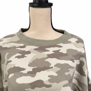 Aerie Women's Green Camo Take It Easy Crew Sweatshirt Sz L Comfort Cozy Casual thumbnail 2