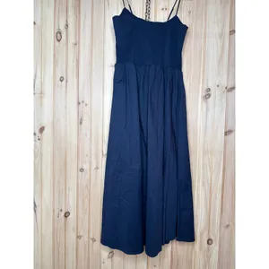 NWT Lulus Tandria Navy Smocked Sleeveless Midi Dress Holiday Gala Wedding Size M thumbnail 5