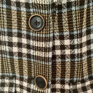 Banana Republic Brown Plaid Wool Long Coat size Small thumbnail 3