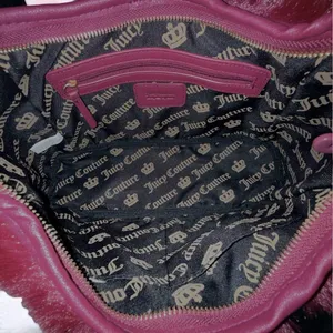 Juicy Couture Burgundy Faux Fur Shoulder Bag thumbnail 7