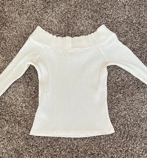 Silence + Noise White Ribbed Top thumbnail 6