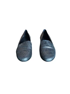 Ecco Black and Silver Snakeprint Flats thumbnail 6