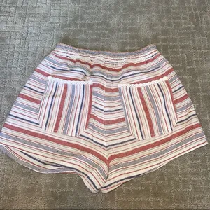 Striped Linen Shorts Red Size M thumbnail 3