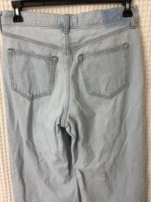 Abercrombie & Fitch The Loose High Rise Light Wash Jeans 29/8 thumbnail 7