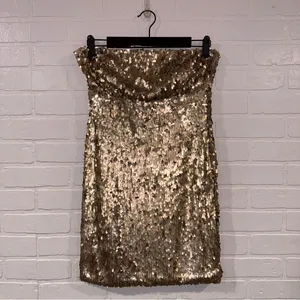 Sparkle & Fade Gold Sequin Strapless Party Dress thumbnail 3