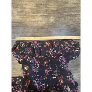 Veronica Beard Monica Silk midi dress Black Multi Floral Size 8/10 Sundress thumbnail 7