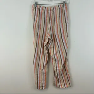 Urban Outfitters Chance Stripe Pant Linen Pull On Neutral Multi Small thumbnail 6