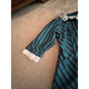 Woman old fashion unique button up top cosplay size medium thumbnail 2