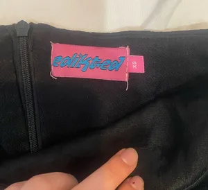 Edikted black satin micro skirt thumbnail 6