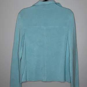 Talbots Cardigan Womens Size Medium Blue Pocket Button Up Heavy Sweater Jacket thumbnail 5