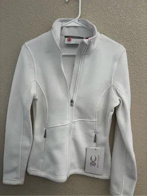 Spyder Women's White Full-Zip Ski Jacket thumbnail 1