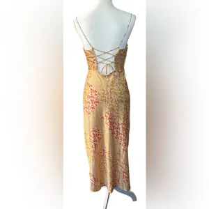Hello Molly Yellow and Red Floral midi Dress NWOT thumbnail 5