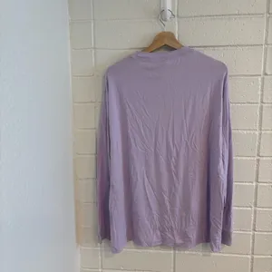 NWT SKIMS boyfriend longsleeve Henley shirt in lily thumbnail 5