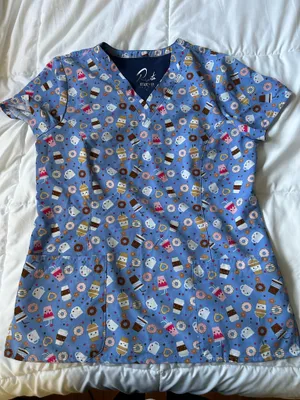 Maevn blue scrub top thumbnail 1