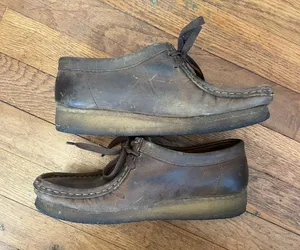 Clarks Wallabee Brown Leather Low Lace Up - Size 7.5 thumbnail 8