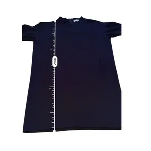 Black‎ Knit Dress Womens Medium Minimalist Work Office 3/4 Sleeve Stretch thumbnail 8