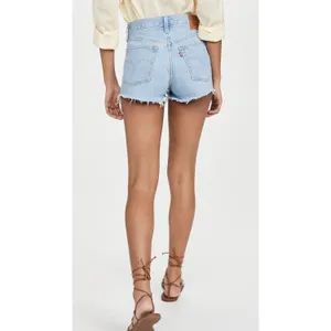 Levi's Denim Shorts Womens 28 Light Blue 501 Original‎ High Rise Cut Off Summer thumbnail 3